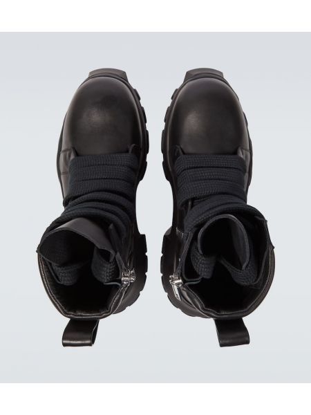Kožené kotníkové boty Rick Owens černé