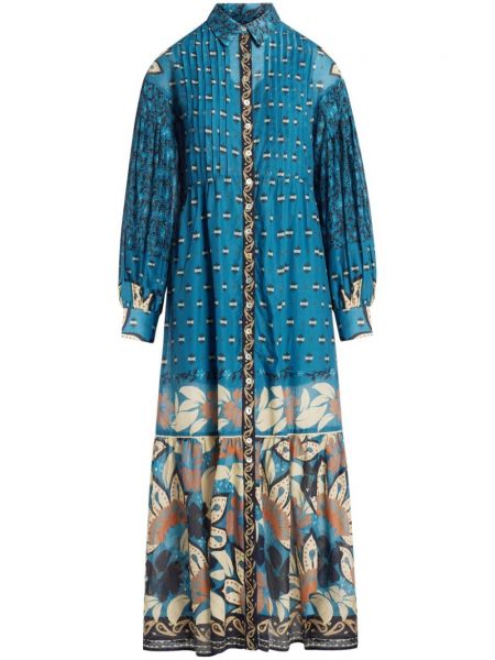 Μάξι φόρεμα με σχέδιο Farm Rio μπλε