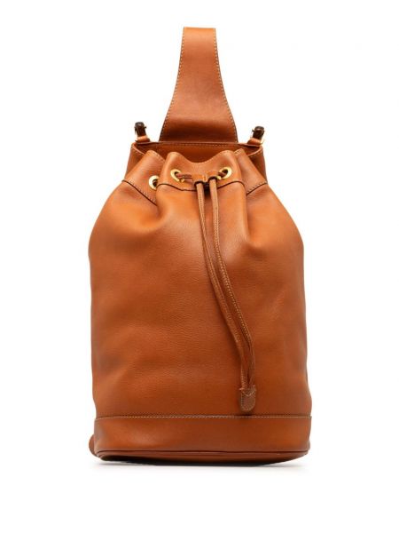 Bambusová kožená taška Gucci Pre-owned hnedá
