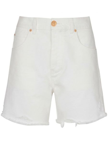 Kratke traper hlače Balmain bijela