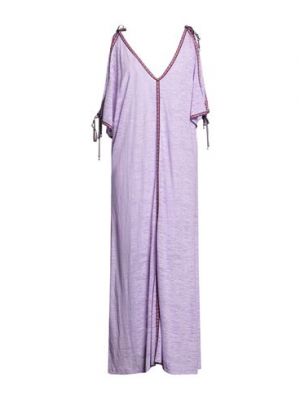 Vestido largo de algodón Pitusa violeta