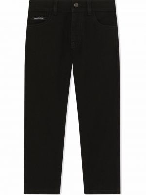 Slank stretch jeans for jenter Dolce & Gabbana Kids svart