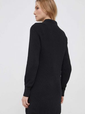 Bavlněné midi šaty Calvin Klein Jeans černé
