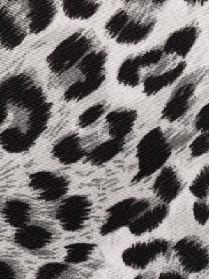 Cravate en soie à imprimé à imprimé léopard Fursac