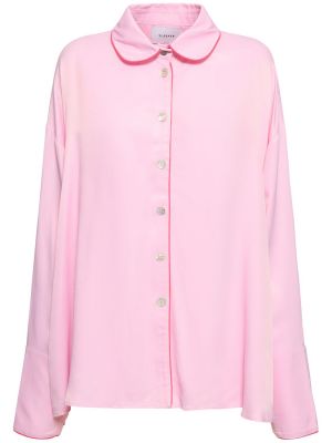 Camicia in viscosa oversize Sleeper rosa
