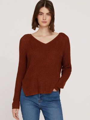 Пуловер Tom Tailor Denim, коричневий