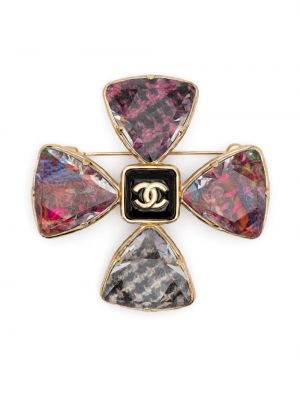 Brosa din tweed de cristal Chanel Pre-owned
