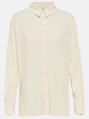 Camisa de tela jersey plisada Max Mara beige