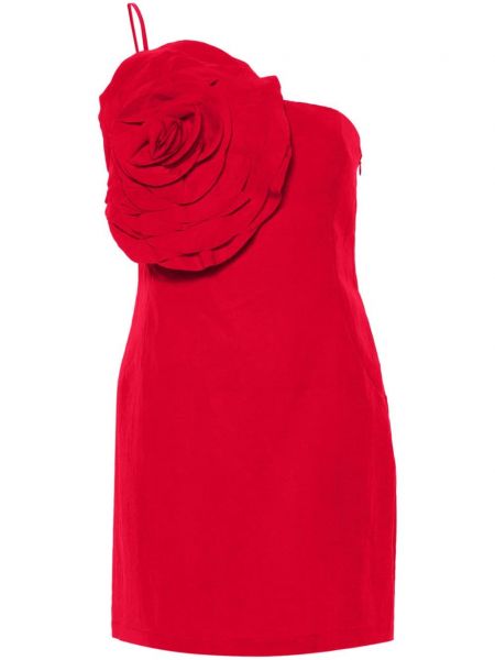 Mini obleka s cvetličnim vzorcem Blumarine rdeča