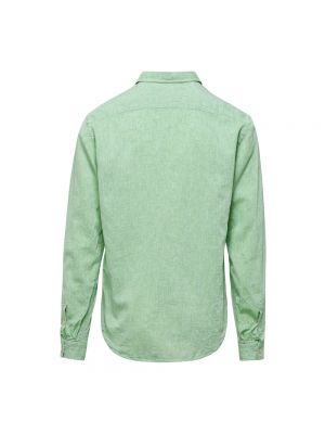 Camisa de lino de algodón Bomboogie verde