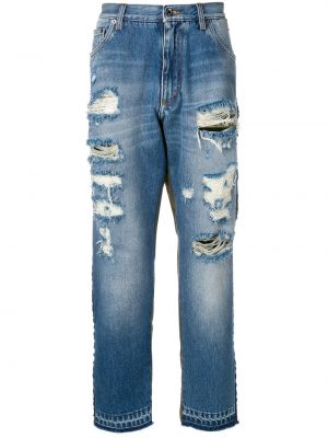 Kamuflere jeans med normal passform Dolce & Gabbana blå