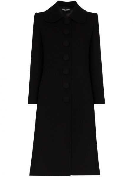 Abrigo con botones de crepé Dolce & Gabbana negro