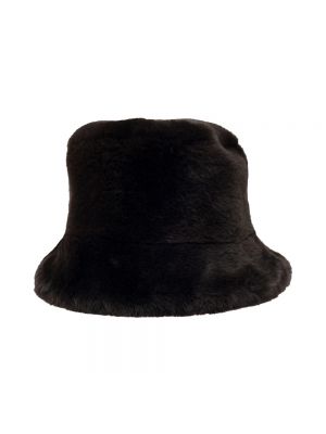 Czarny kapelusz z futerkiem Apparis