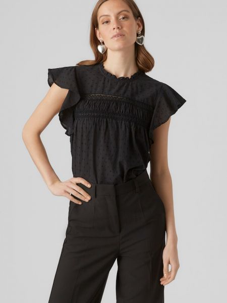 Блузка с коротким рукавом Vero Moda черная