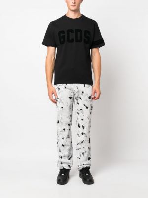T-shirt en coton à imprimé Gcds noir