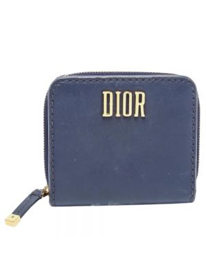 Portfel skórzany Dior Vintage niebieski