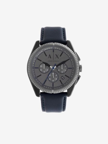 Кожаные часы Armani Exchange синие