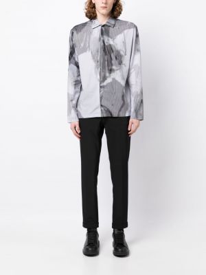 Koszula w paski z nadrukiem w abstrakcyjne wzory Mcq czarna