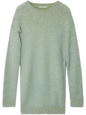 Sweter z cekinami Stella Mccartney zielony