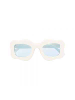 Białe okulary przeciwsłoneczne Bonsai
