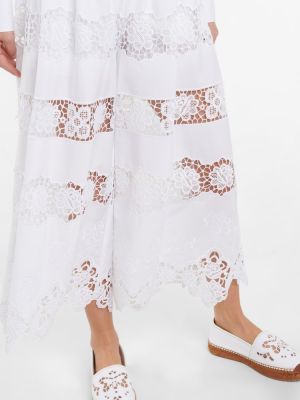 Pantalones culotte con bordado Dolce&gabbana blanco