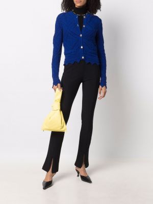 Cardigan en tricot ajouré Chanel Pre-owned bleu