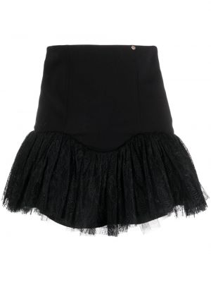 Φούστα mini με δαντέλα Nissa μαύρο