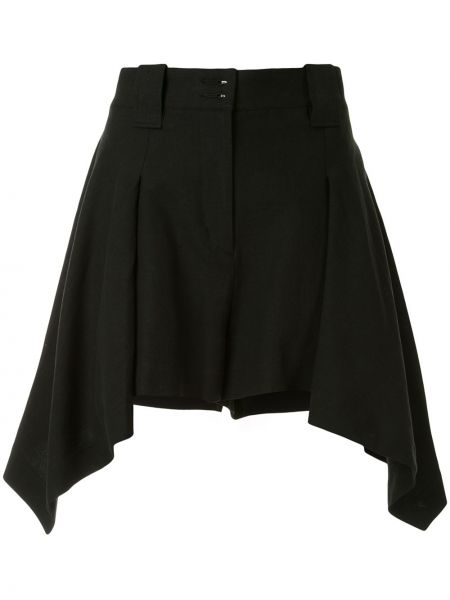 Falda de cintura alta Shanshan Ruan negro