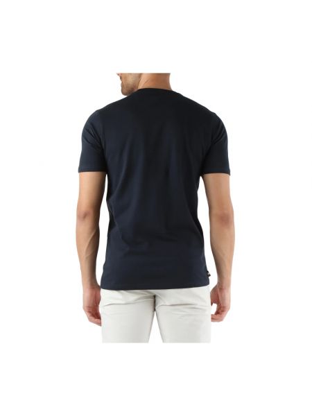 Camiseta de algodón con bolsillos Aquascutum azul