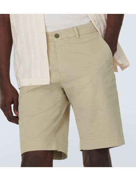 Pantalones cortos de algodón Sunspel beige