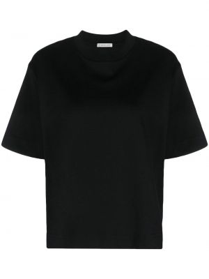 T-shirt a righe con scollo tondo Moncler nero