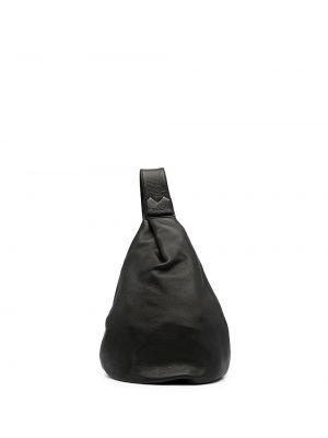 Kožená kabelka Discord Yohji Yamamoto černá