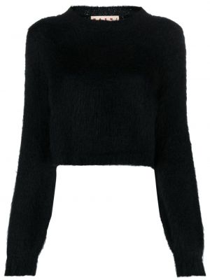 Пуловер с кръгло деколте Marni черно