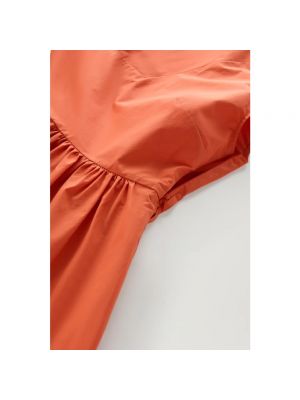 Mini vestido de algodón Woolrich naranja