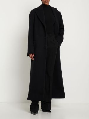 Vlnený kabát Gauchere čierna