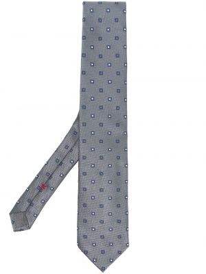 Cravatta ricamata Brunello Cucinelli grigio