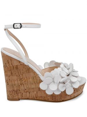 Kožne sandale s punim potplatom Dee Ocleppo bijela