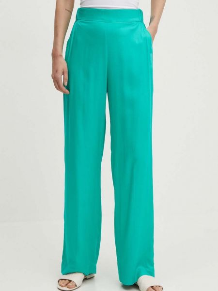 Spodnie z wysoką talią United Colors Of Benetton zielone