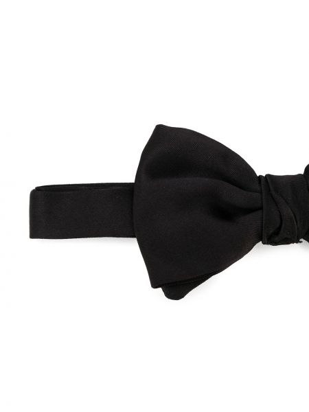 Šilkinis kaklaraištis su lankeliu Giorgio Armani juoda