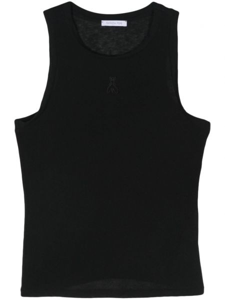 Tanktop med broderier Patrizia Pepe sort