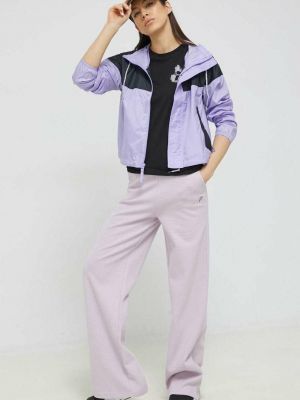 Spodnie sportowe bawełniane Fila fioletowe