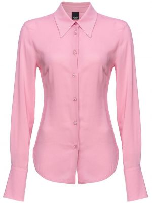 Priehľadná košeľa Pinko ružová