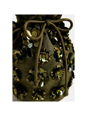 Bolsa con lentejuelas de flores Essentiel Antwerp verde