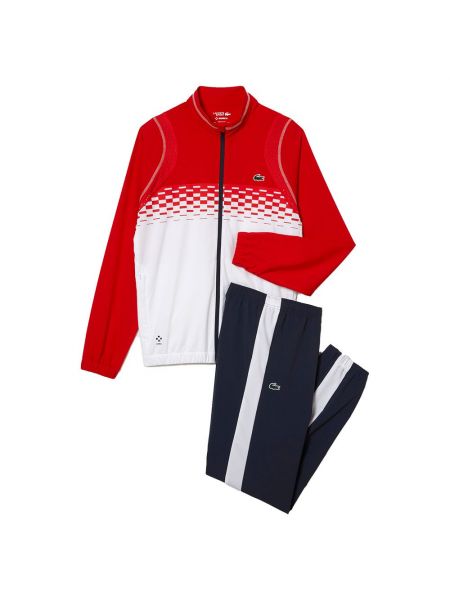Красный спортивный костюм Lacoste