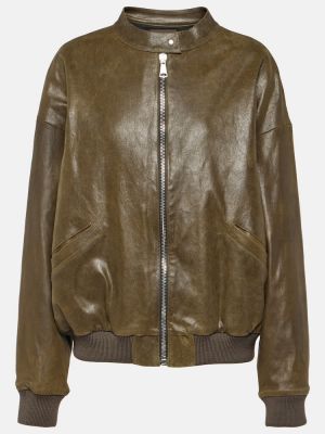 Giacca bomber in pelle scamosciata Stouls marrone