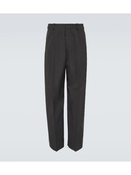 Pantaloni de costum cu dungi Acne Studios gri