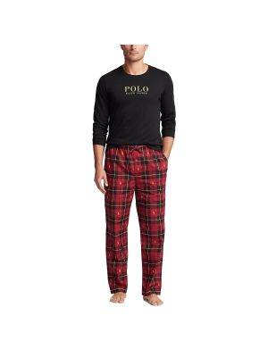 Pijama a cuadros Polo Ralph Lauren negro