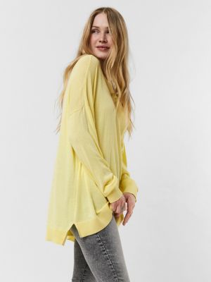 Viszkóz pamut pulóver Vero Moda - sárga