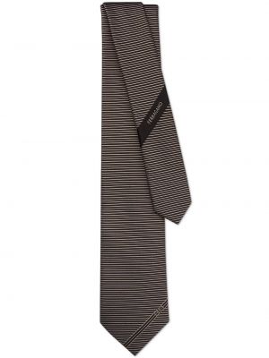 Žakárová kravata Ferragamo sivá