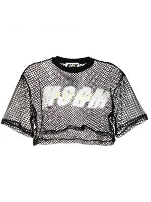 Ren trykt crop top Msgm svart